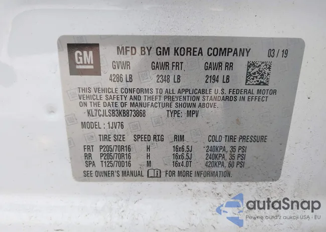 KL7CJLSB3KB873868: 42172047