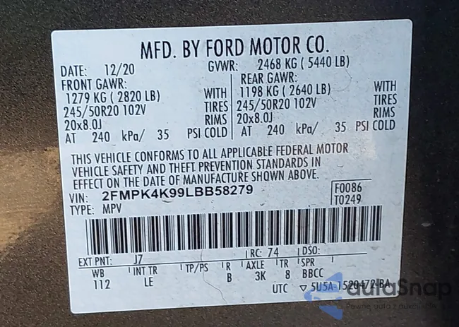 2FMPK4K99LBB58279: 42172059