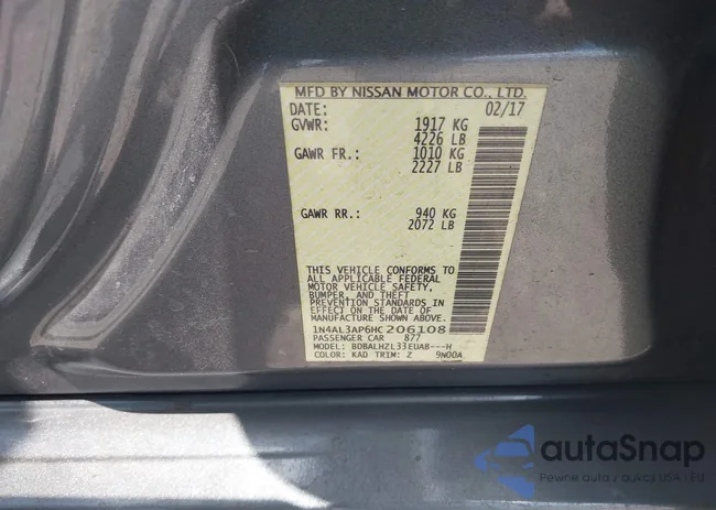 1N4AL3AP6HC206108: 42171089