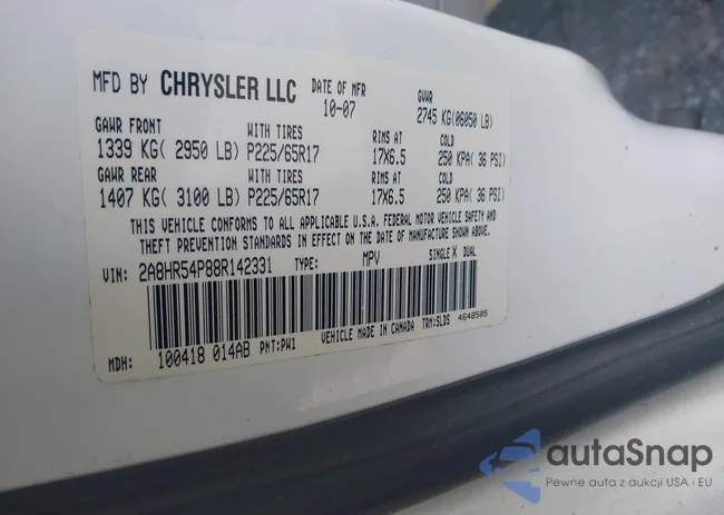 2A8HR54P88R142331: 42171126