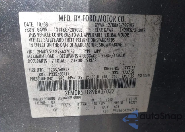 2FMDK51C89BA37032: 42171149