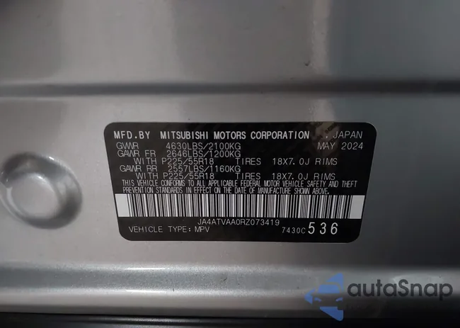 JA4ATVAA0RZ073419: 42171208