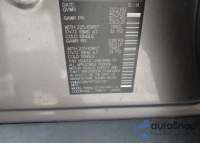 KNMAT2MV5FP506288: 42172542