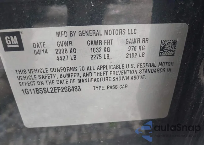 1G11B5SL2EF268483: 42172593