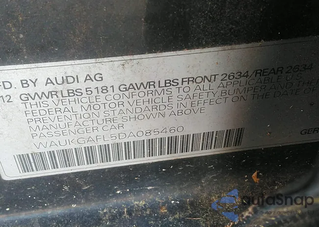 WAUKGAFL5DA085460: 42172760