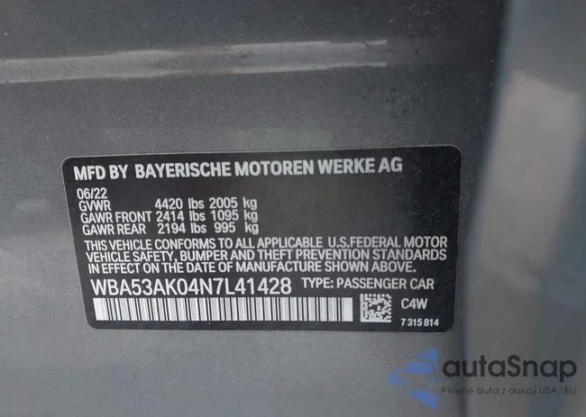 WBA53AK04N7L41428: 42172779