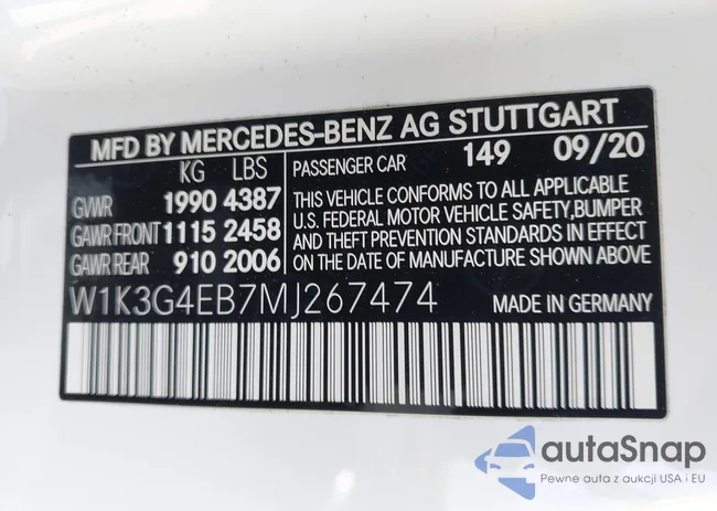 W1K3G4EB7MJ267474: 42172963