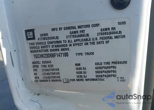 1GCHK23D66F147100: 42173062