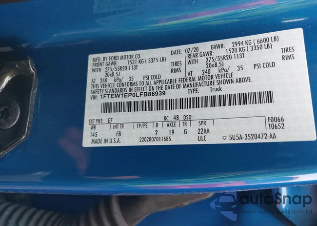 1FTEW1EP0LFB88939: 42172155