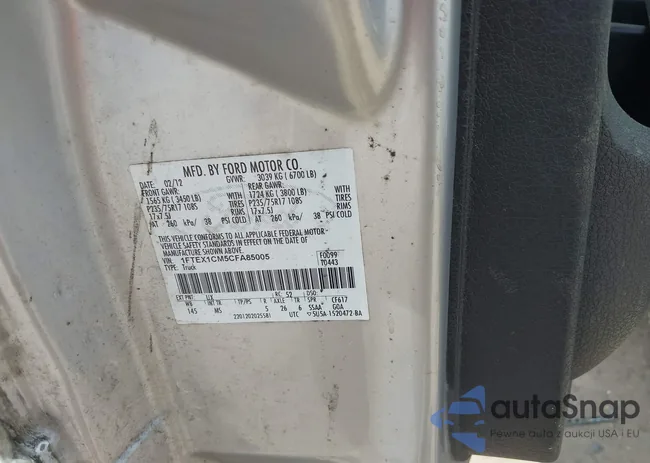 1FTEX1CM5CFA85005: 42172340