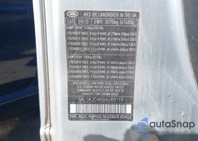 SALSK2D46BA269119: 42172365