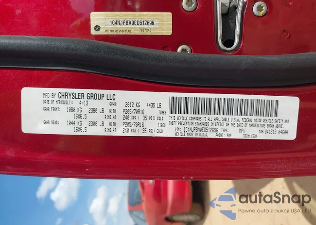 1C4NJPBA0ED512696: 42172389