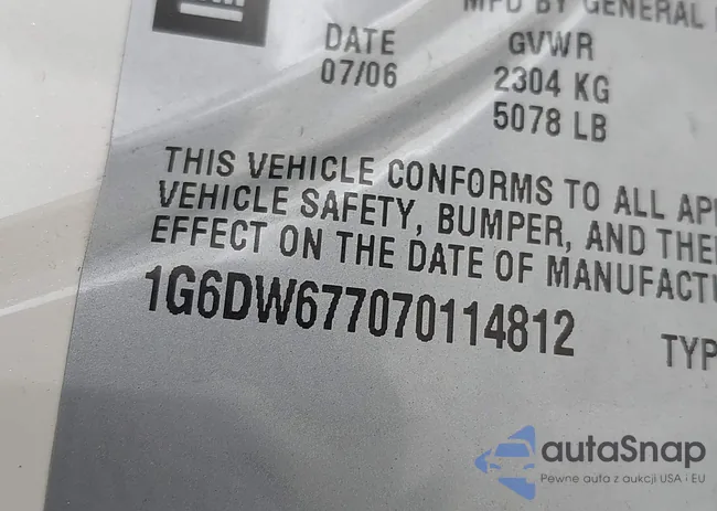 1G6DW677070114812: 42173493