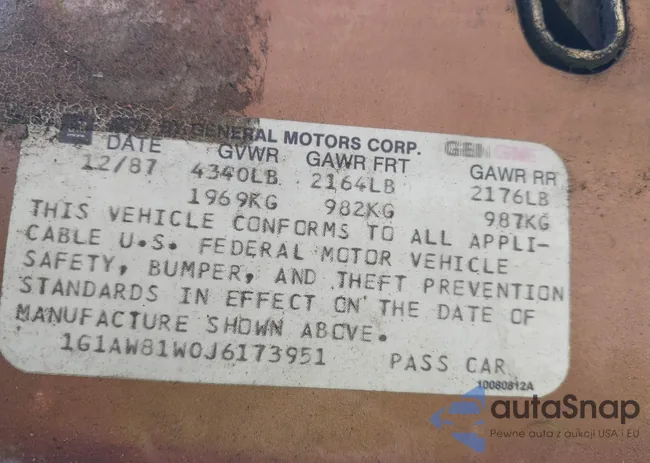 1G1AW81W0J6173951: 42173499