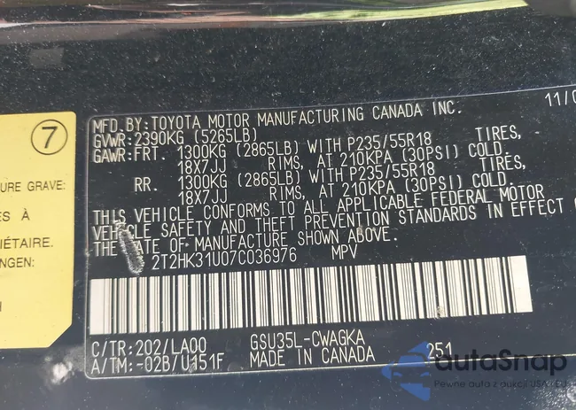 2T2HK31U07C036976: 42173951