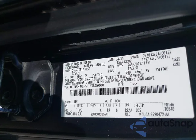 1FTEX1EP9FFB28000: 42174069