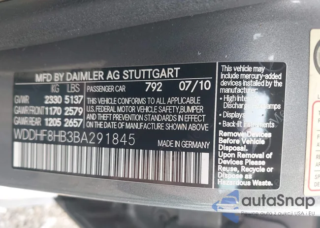 WDDHF8HB3BA291845: 42173295