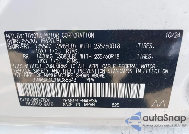 JTMABACA2RA085343: 42173360