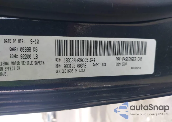 1B3CB4HAXAD651644: 42173361