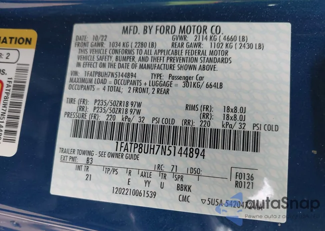 1FATP8UH7N5144894: 42173373