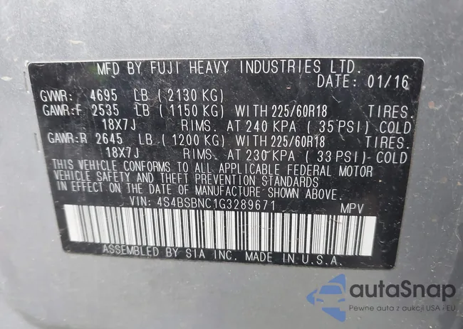 4S4BSBNC1G3289671: 42174711