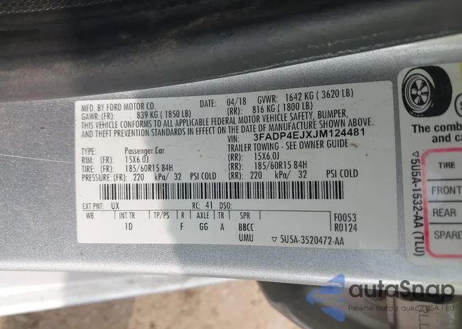 3FADP4EJXJM124481: 42174249