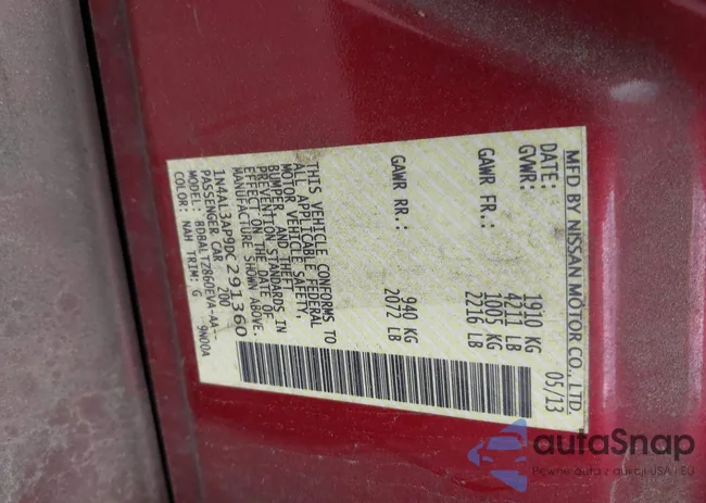 1N4AL3AP9DC291360: 42174259