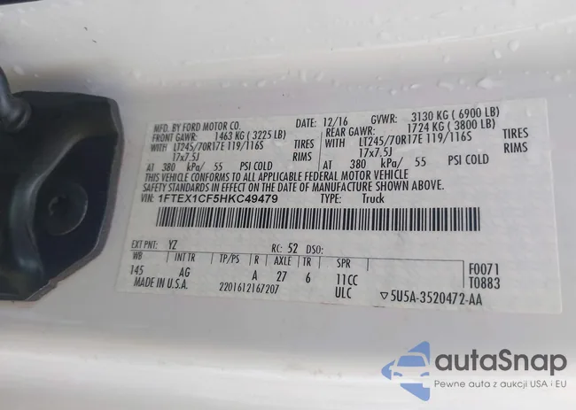 1FTEX1CF5HKC49479: 42175870