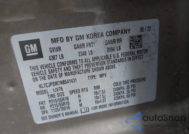 KL7CJPSM7NB541431: 42175984