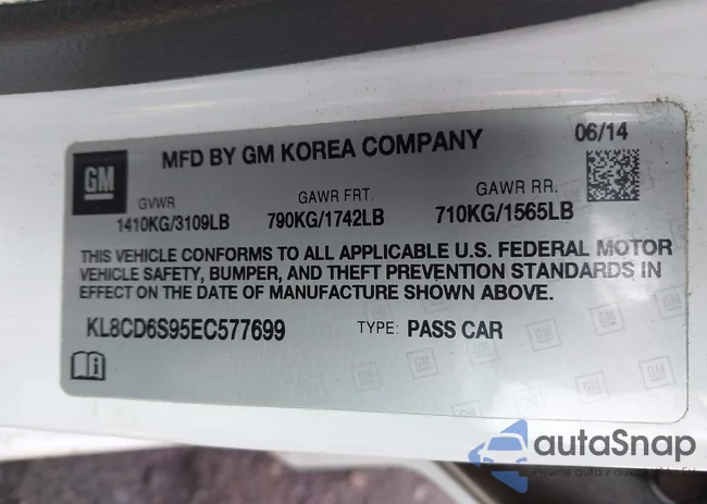 KL8CD6S95EC577699: 42175392