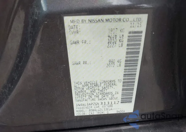 1N4AL3AP2GN313112: 42176813