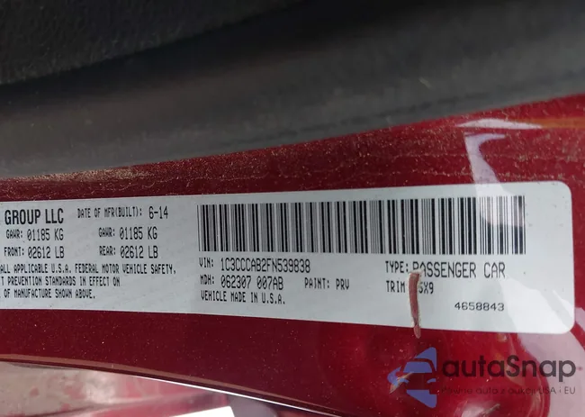 1C3CCCAB2FN539838: 42176375