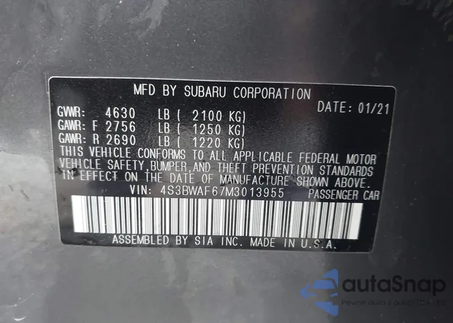 4S3BWAF67M3013955: 42177463