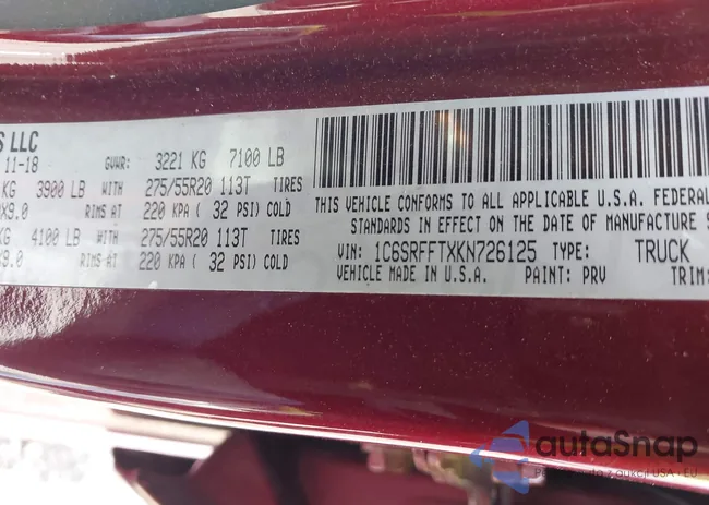 1C6SRFFTXKN726125: 42177558