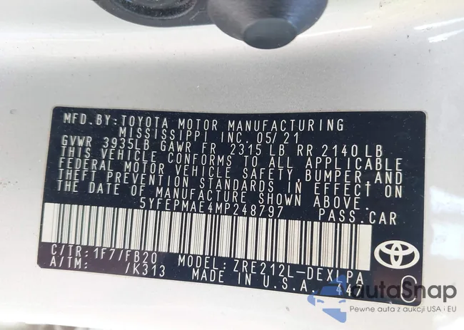 5YFEPMAE4MP248797: 42177778