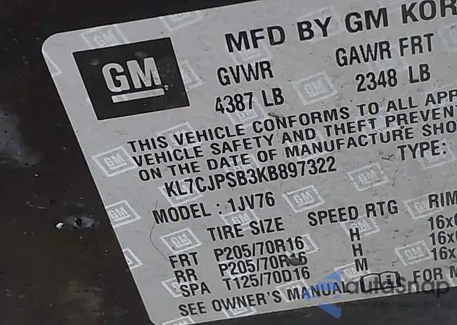 KL7CJPSB3KB897322: 42177920