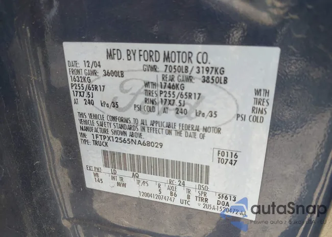 1FTPX12565NA68029: 42177113