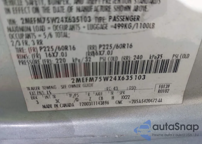 2MEFM75W24X635103: 42177137