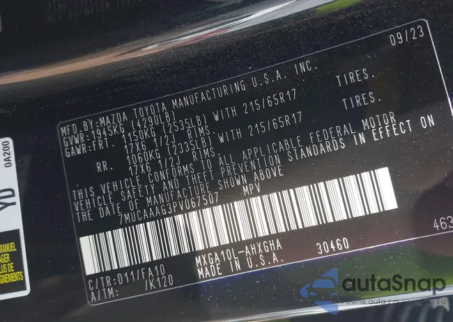 7MUCAAAG3PV067507: 42177142