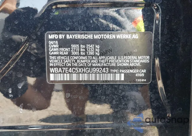 WBA7E4C5XHGU99243: 42177194