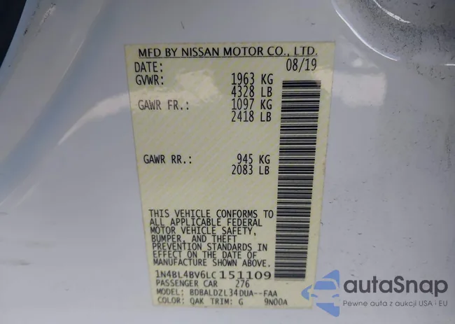 1N4BL4BV6LC151109: 42177210