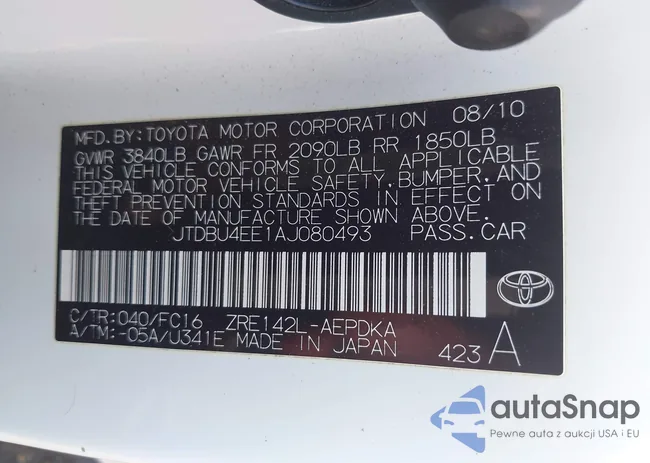 JTDBU4EE1AJ080493: 42177301