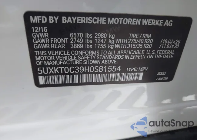 5UXKT0C39H0S81554: 42177364