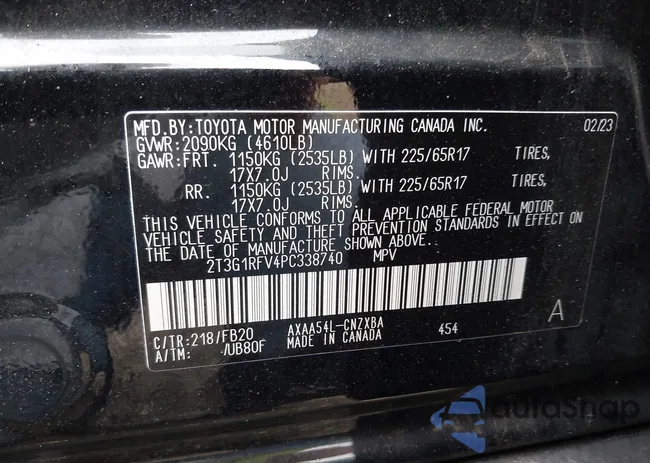 2T3G1RFV4PC338740: 42178483