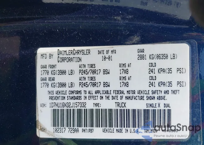 1D7HU16N32J157332: 42178564