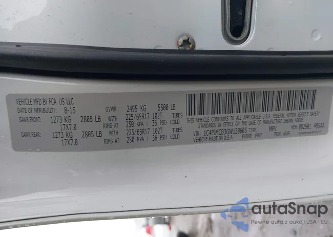 1C4PJMCB3GW130605: 42178748