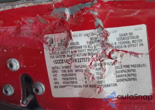 1GCCS14W2YK227573: 42178171