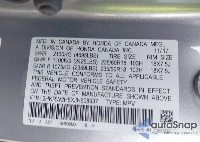 2HKRW2H5XJH608937: 42178175