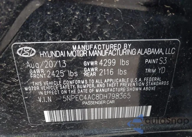 5NPEC4AC8DH798365: 42178196