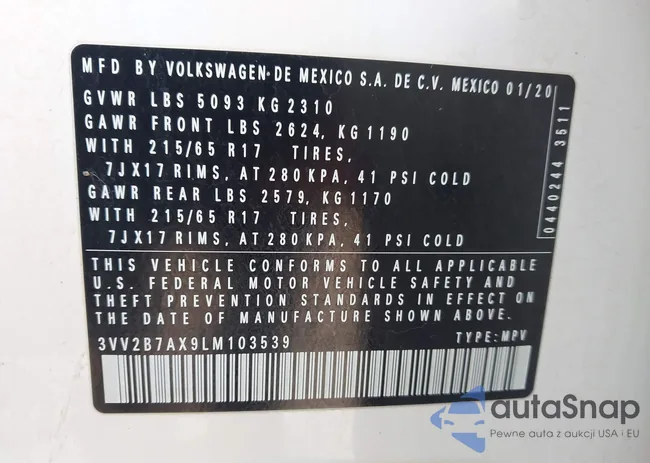 3VV2B7AX9LM103539: 42178438